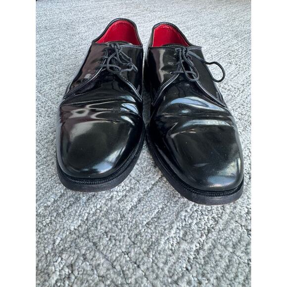 Formal Black Patent Leather Lace Up Dress Shoes Tuxedo Derby Allen Edmonds 7.5 C main image 5